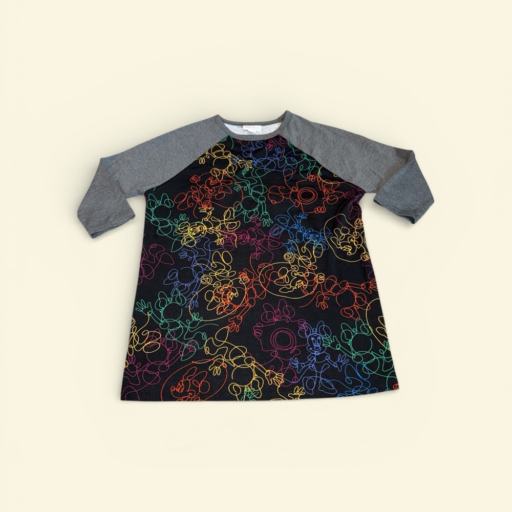LuLaRoe Kids Sloan Raglan Shirt (12) Minnie Mouse
